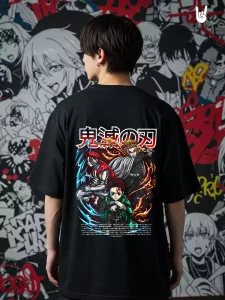 Demon Blade Oversized Tee – Flame Hashira Edition