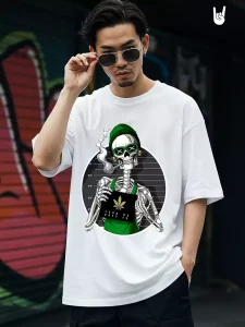 Oversized "Cool Skull" Graphic Tee