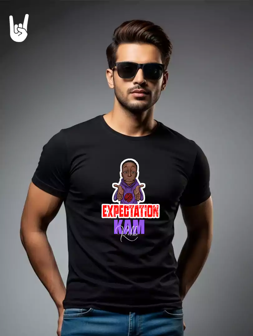 Expectation Kam Rakho Hindi Printed T-Shirt